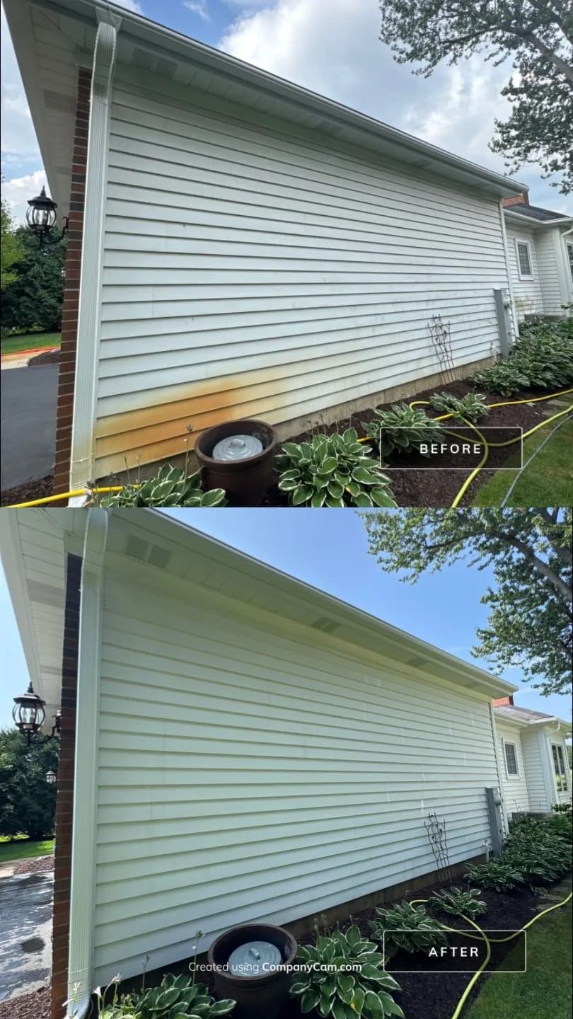 Siding, before and after