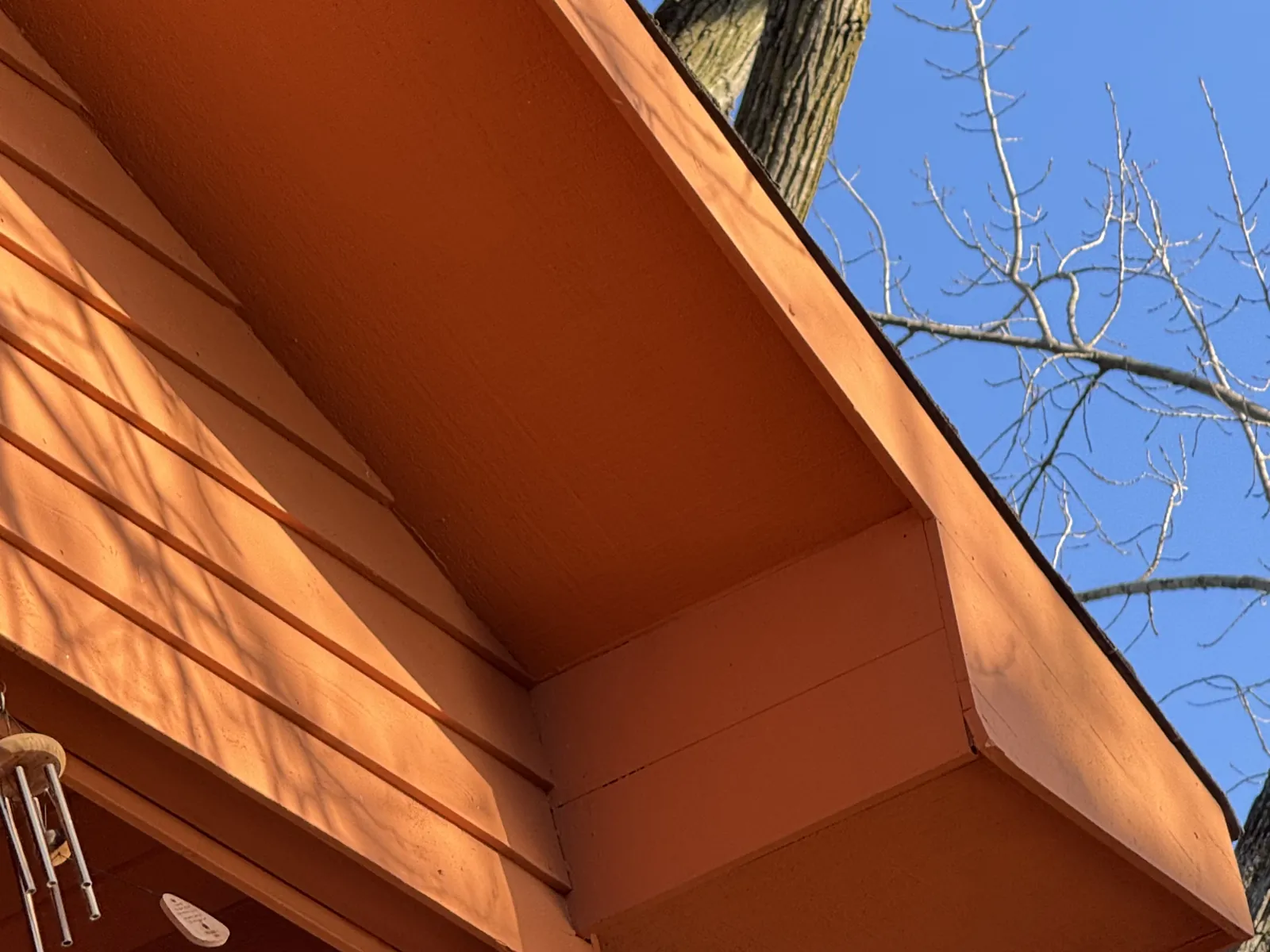 A cedar soffit